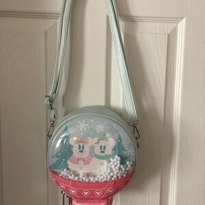 Cute Snow Globe Disney and FriendsLoungefly Crossbody Bag